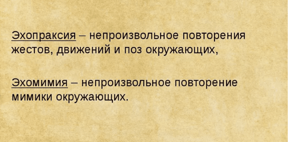 Изображение к статье: Эхопраксия