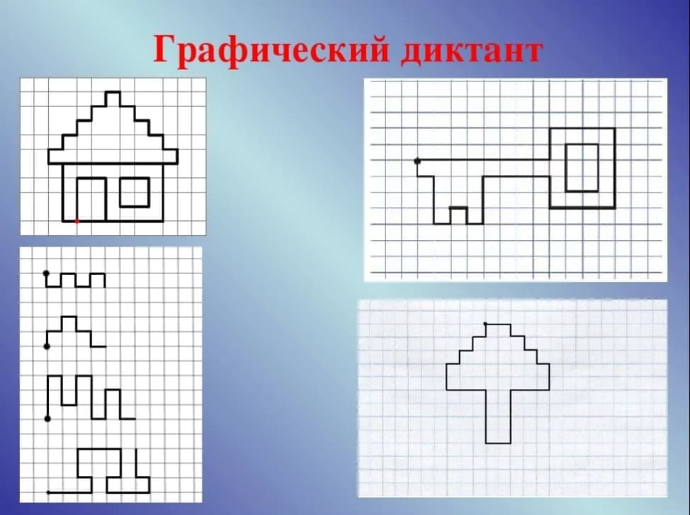 Изображение к статье: Графические диктанты по клеточкам для детей