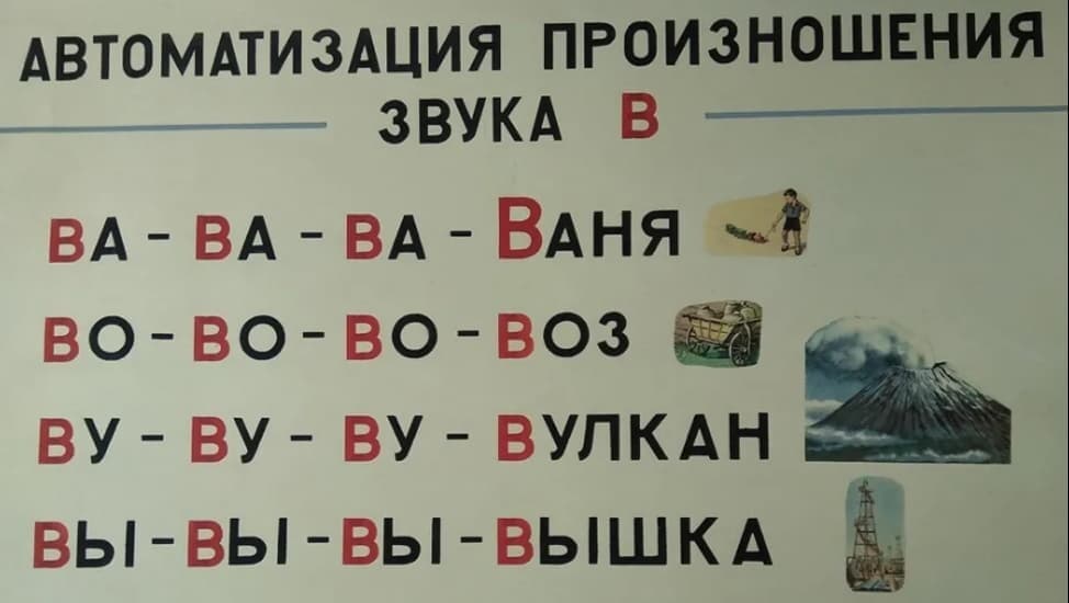 Изображение по разделу: Правильная артикуляция звука В